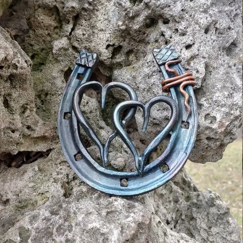 Last Day 49% OFF💥 - Forged handmade horseshoe-iron anniversary gifts