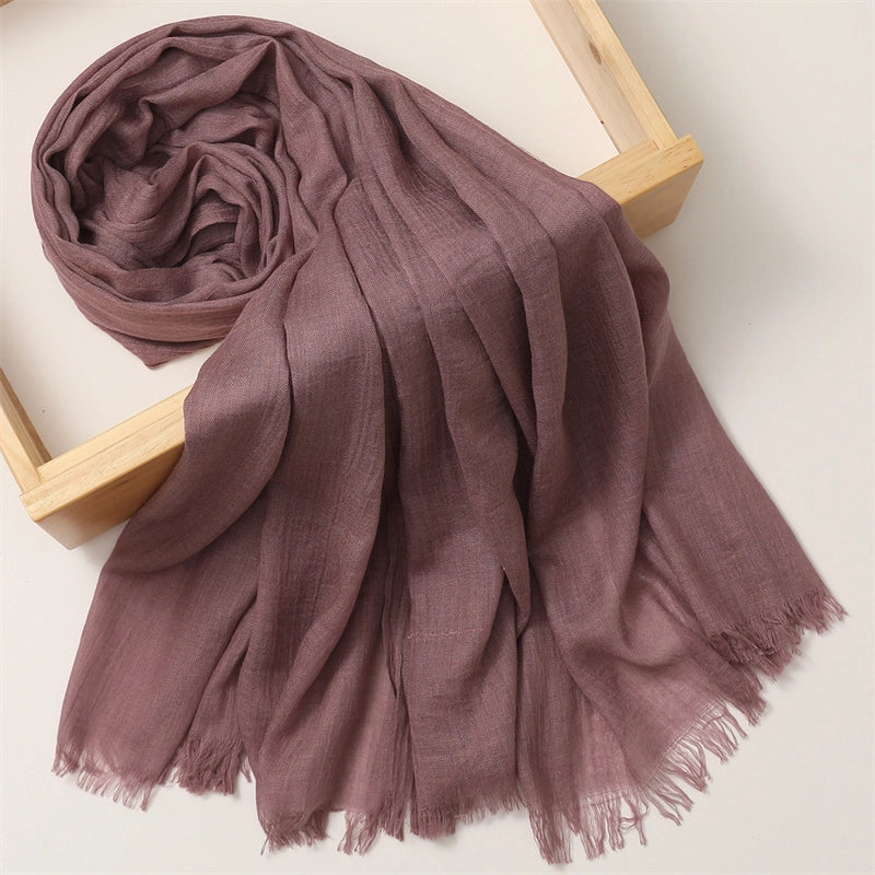 Women's Basic Solid Color Polyester Scarf