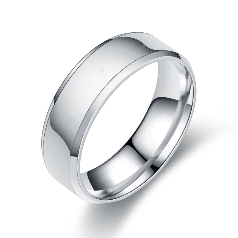 Hip-hop Round Stainless Steel Rings