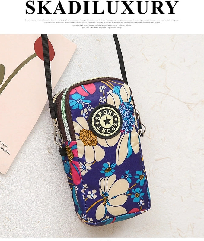Women's Small Nylon Letter Fashion Square Zipper Crossbody Bag