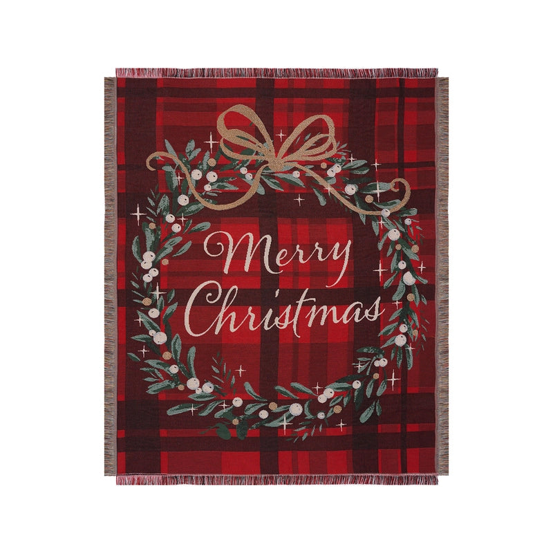 Christmas Elegant Glam Classical Stripe Cotton Blanket Couch & Sofa Decor