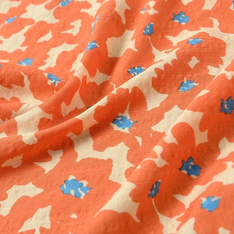 Women's Sweet Flower Cotton Silk Scarf