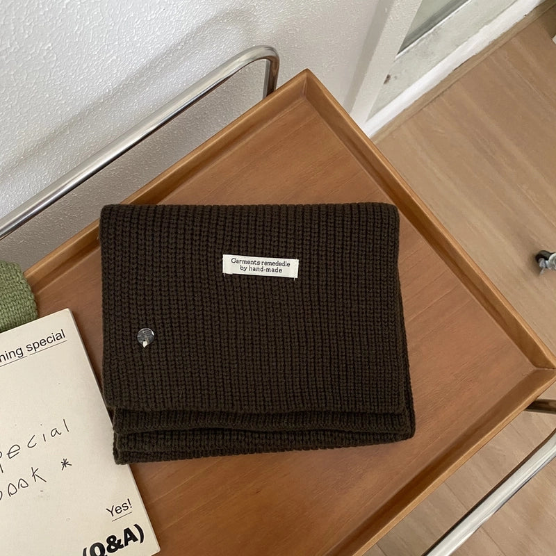 Women's Basic Minimalist Classic Style Solid Color Artificial Wool Acrylic Blend Scarf