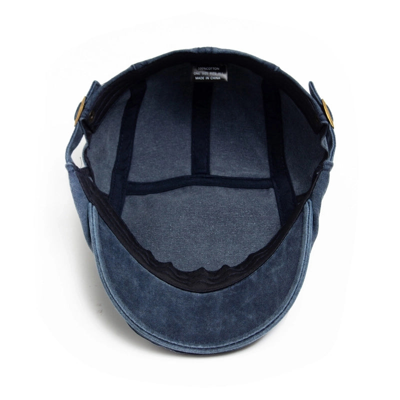 Unisex Retro Solid Color Curved Eaves Baseball Cap