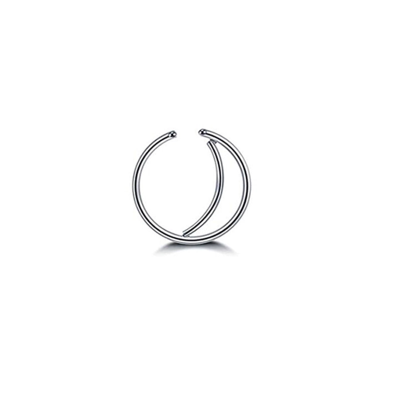 Minimalist Solid Color Stainless Steel Plating Nose Ring 1 Piece