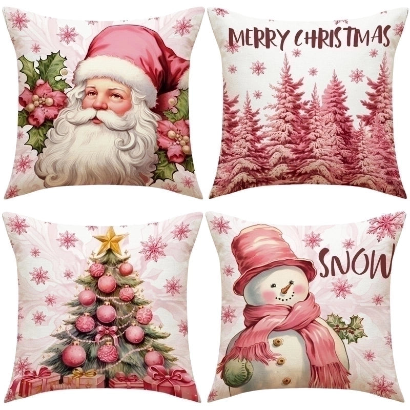 Christmas Vacation Letter Linen Pillow Cases Couch & Sofa Decor