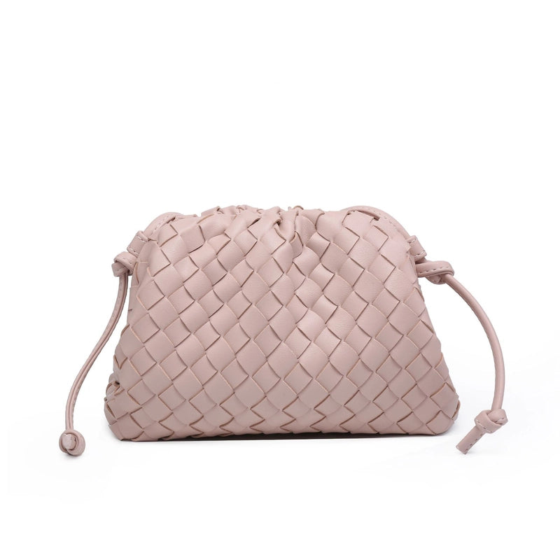 Women's Pu Leather Solid Color Classic Style Weave Cloud Shape Magnetic Buckle Crossbody Bag