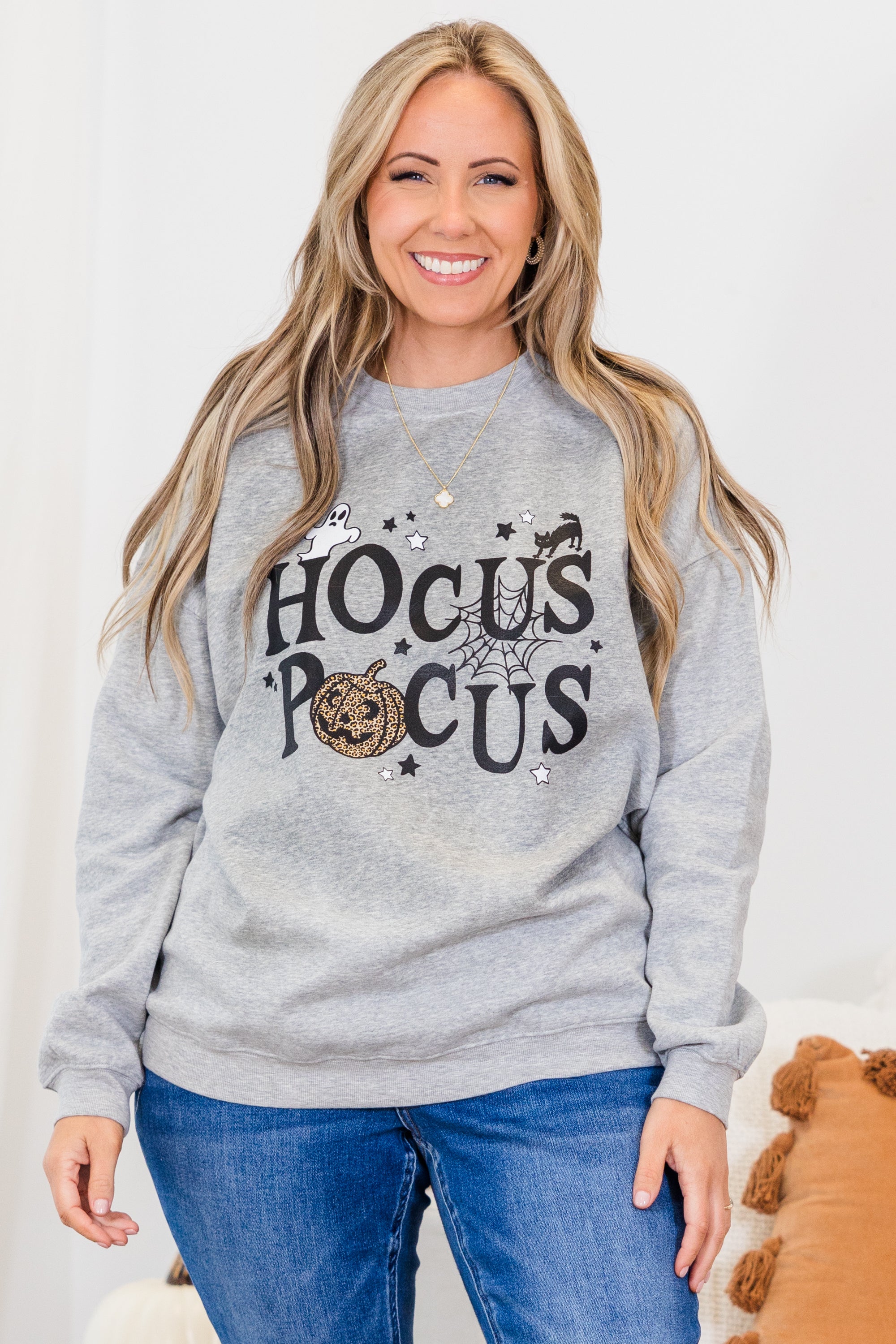 Hocus Pocus Pullover. Heather Gray