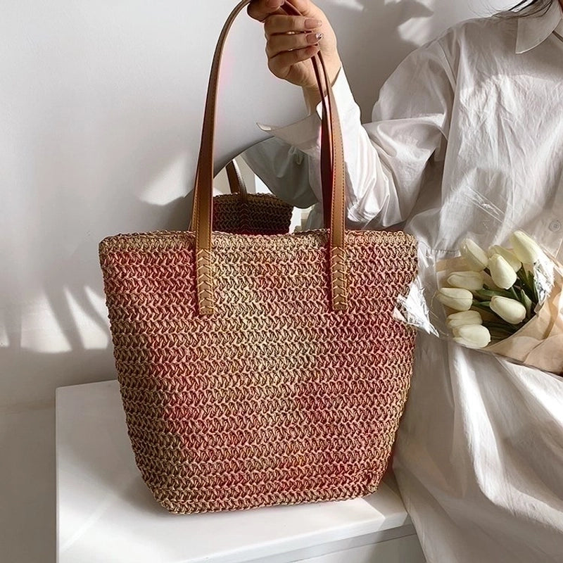 Women's All Seasons Straw Fashion Shoulder Bag