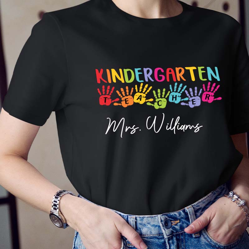 Personalized Students' Palms Teacher T-Shirt