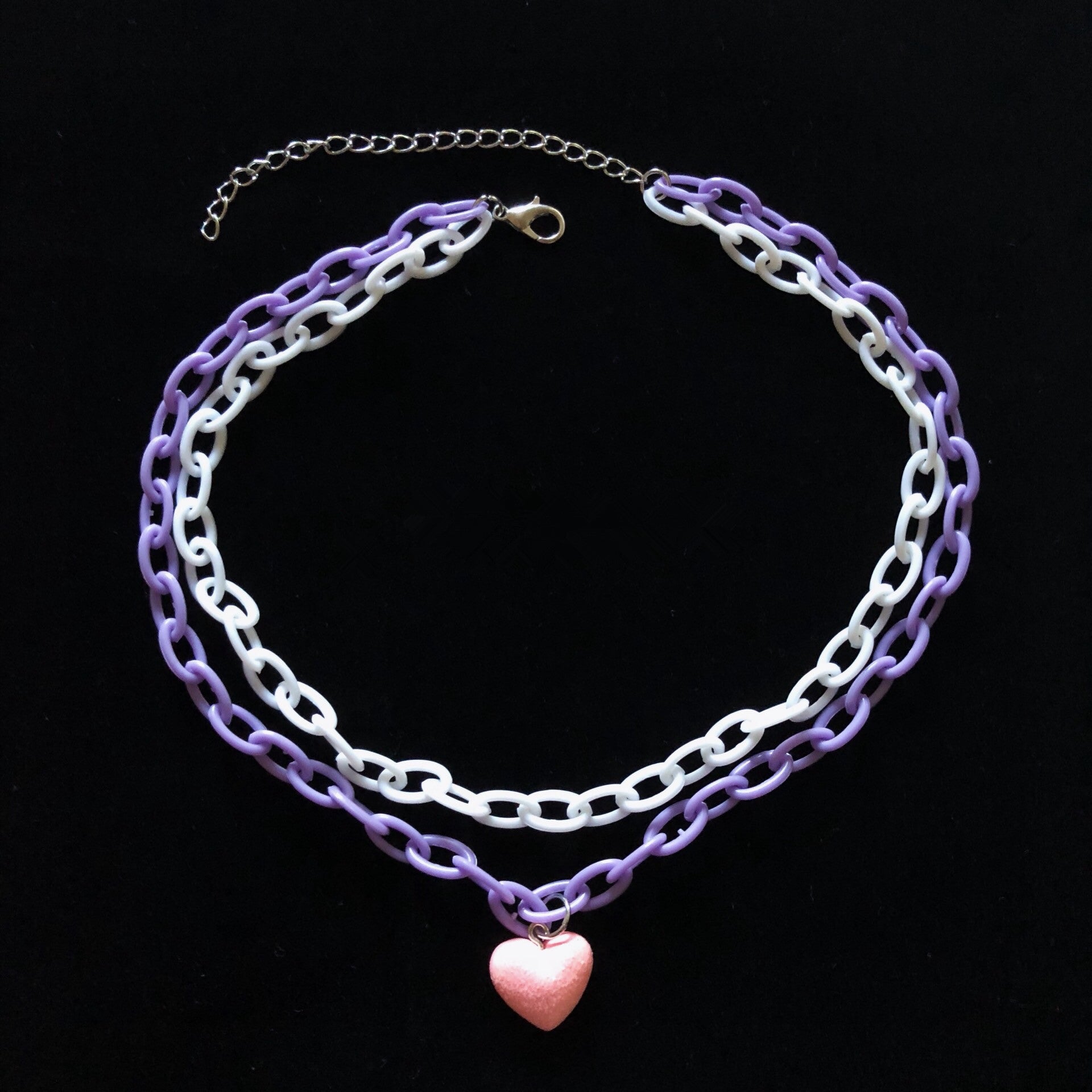 Love purple necklace KF81184