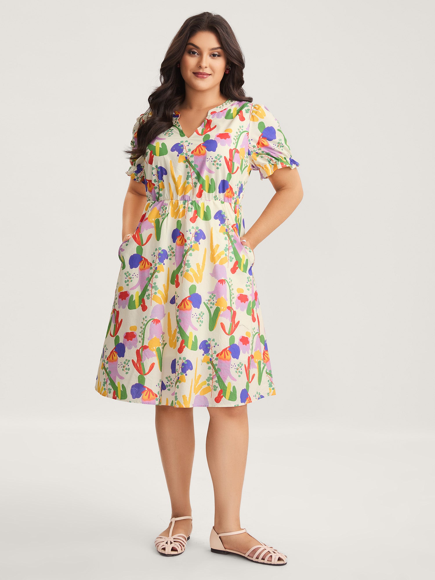 Pure Cotton Floral Dream Midi Dress