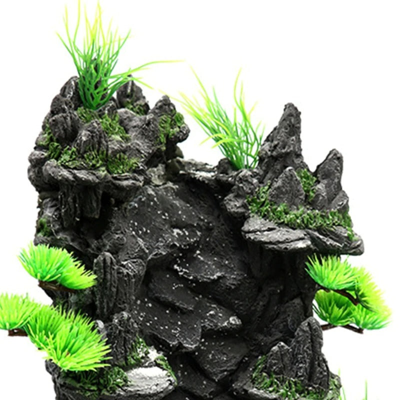 Artificial Resin Stone Rock Mountain Ornament For Aquarium
