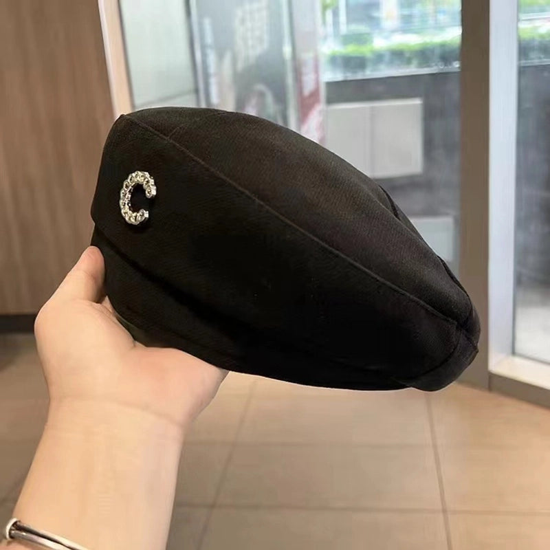 Love Beret Love 2025 Women Autumn And Winter New Woolen Hat Big Head Circumference Face Small