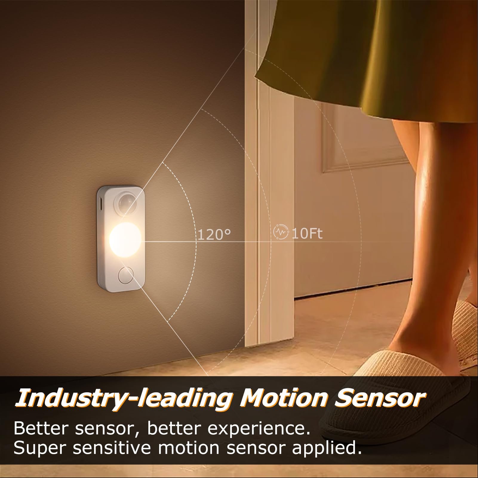 LED Motion Sensor Spotlight - 4 pcs