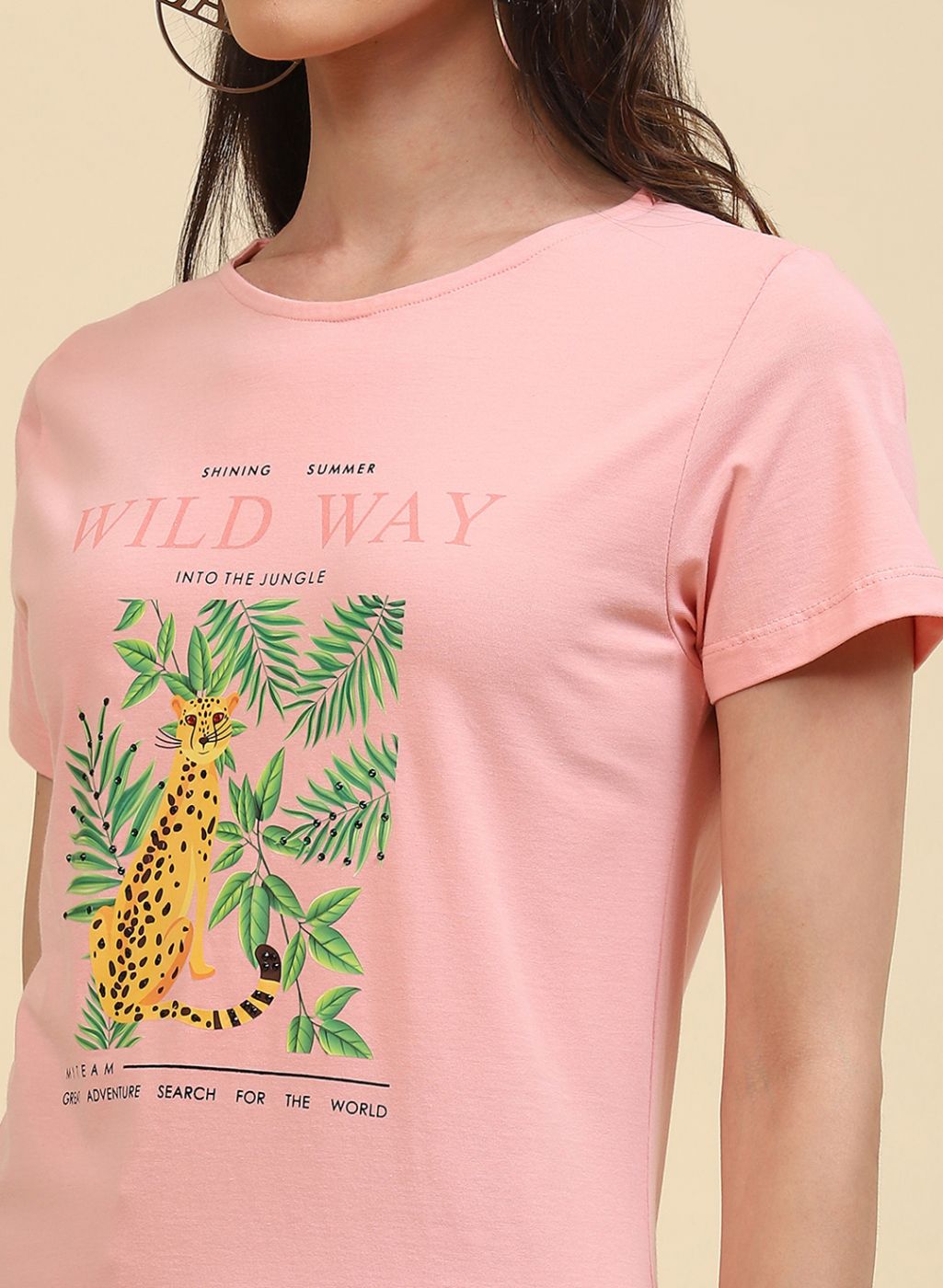 Women Peach Printed Top