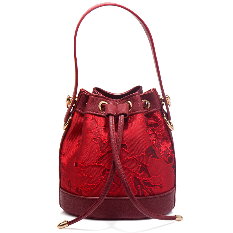 Red Wedding  Bucket Bag for Brides