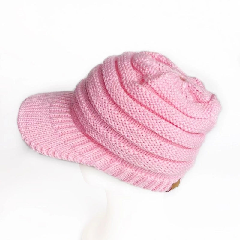 Autumn And Winter New Autumn And Winter Personalized Fashion Warm Knitted Ponytail Wool Hat Versatile Outdoor Cold-proof Warm Hat