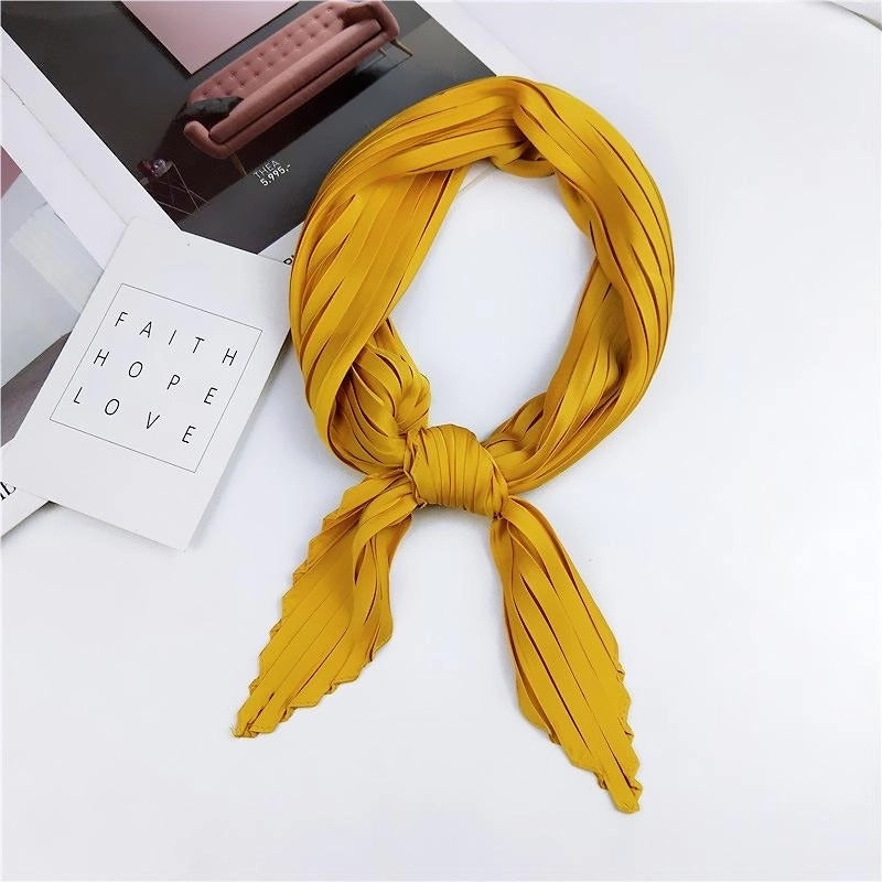 Unisex Sweet Solid Color Silk Silk Scarf