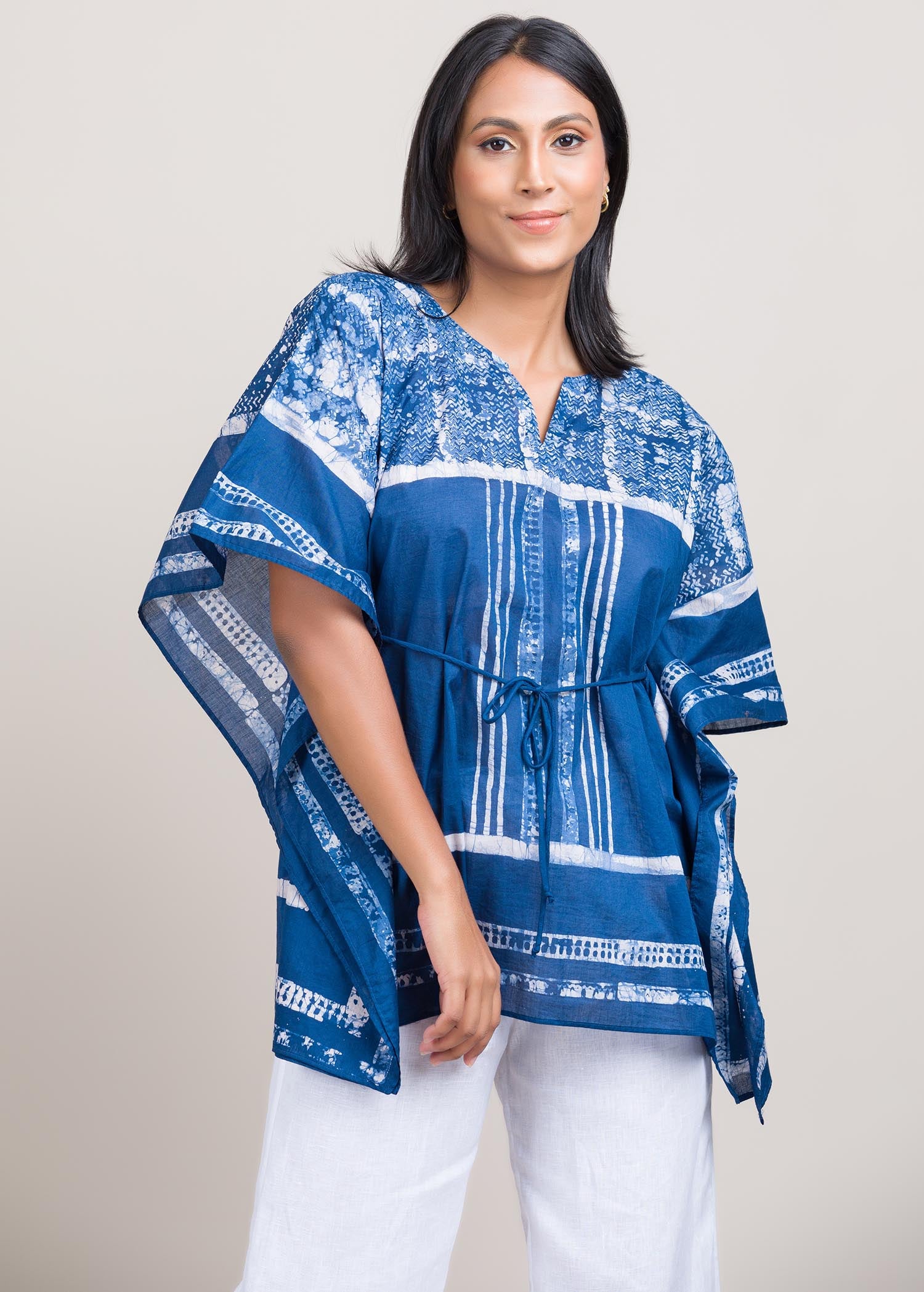 batik kaftan top