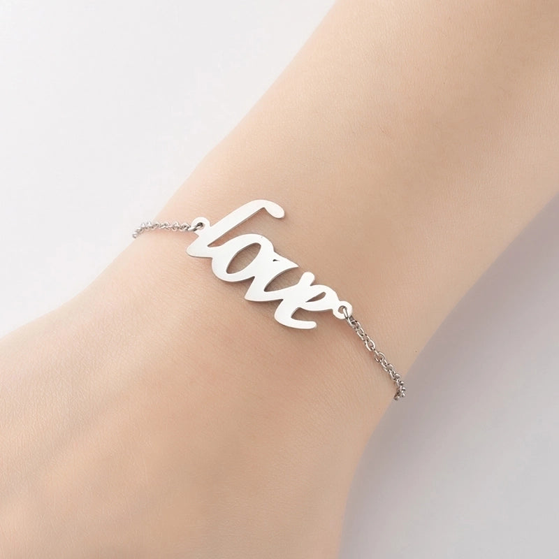 Minimalist Geometric Titanium Steel Bracelets Plating No Inlaid Stainless Steel Bracelets