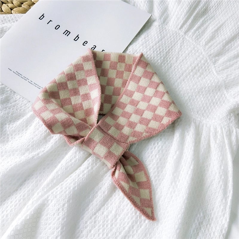 Women's Minimalist Classic Style Color Block Polyester Silk Scarf