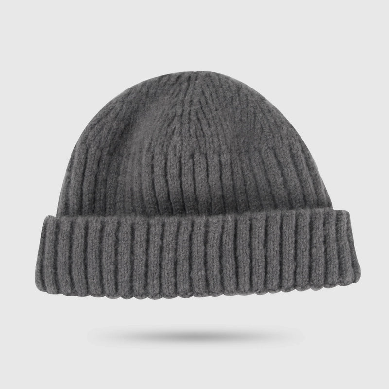Unisex Minimalist Stripe Solid Color Crimping Wool Cap