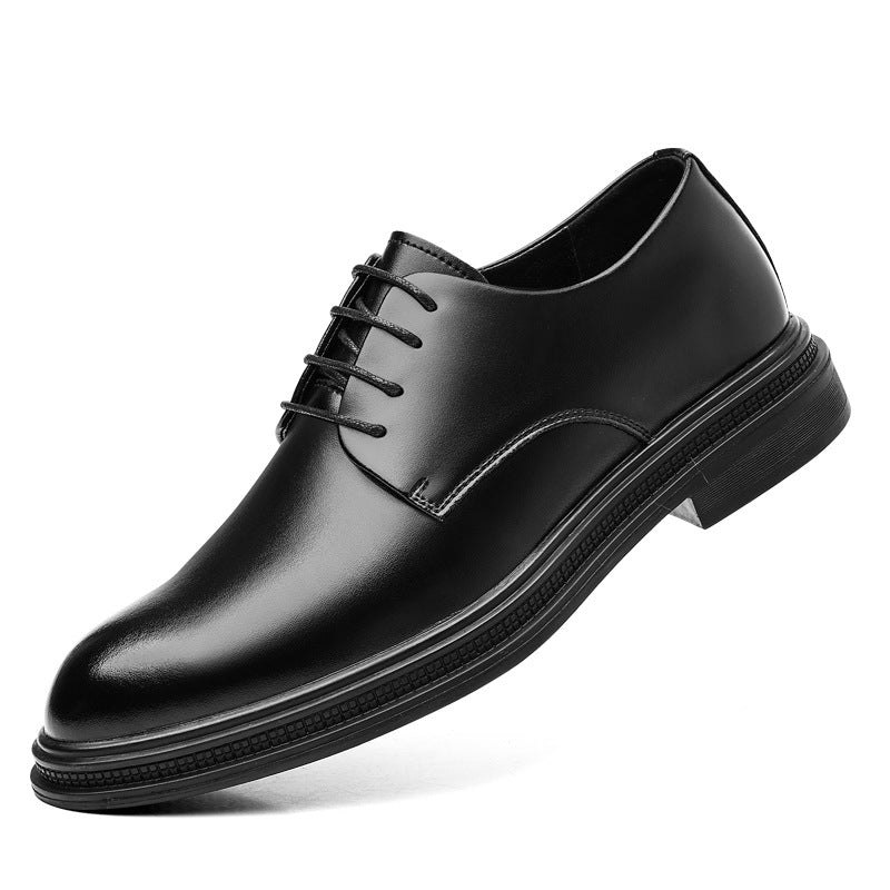 Men's Leather British Style Pointed Casual Shoes
