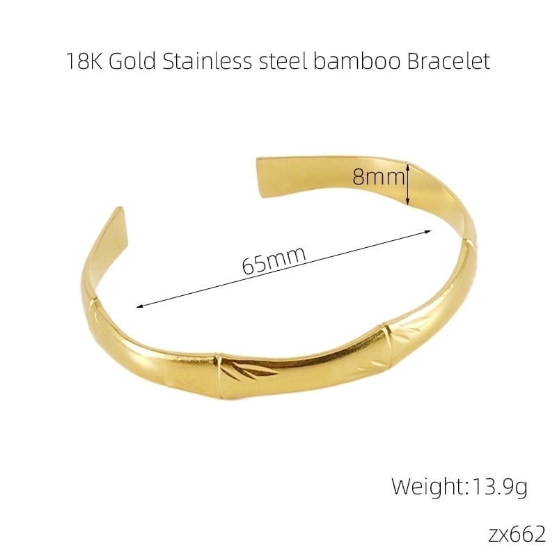 Retro Geometric Snake Stainless Steel Bangle