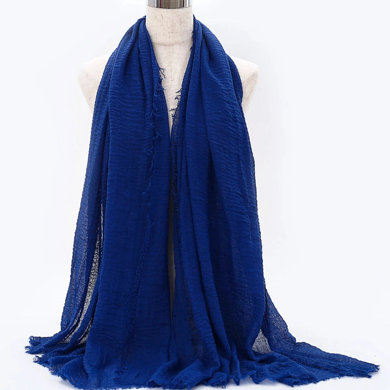Women's Elegant Minimalist Solid Color Cotton Shawl