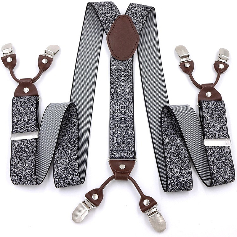 Vintage Men's 3.5cm Elastic Suspender Clip Suspenders