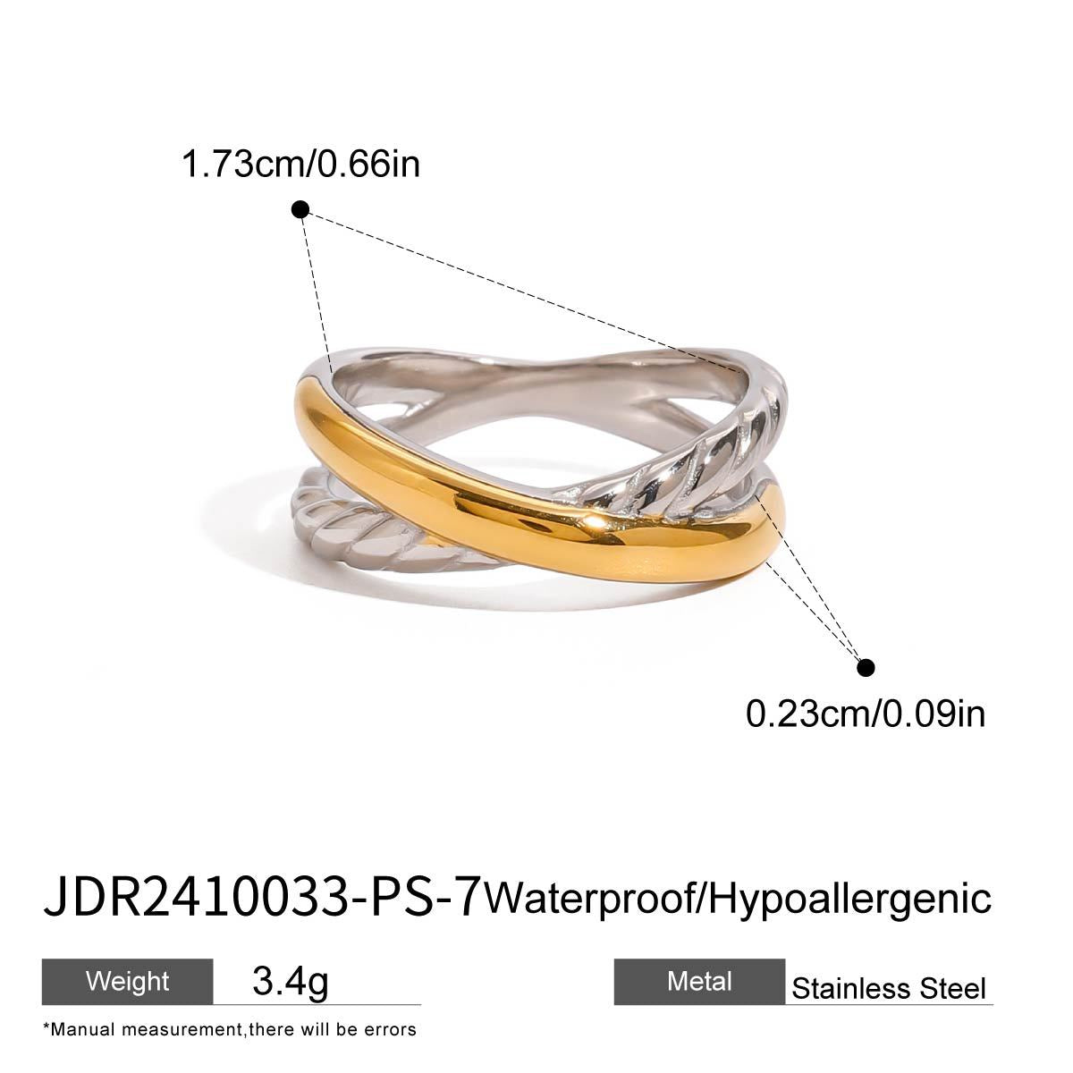 Stainless Steel Twist Geometric Ring Niche Ring Titanium Steel Bracelet Rings