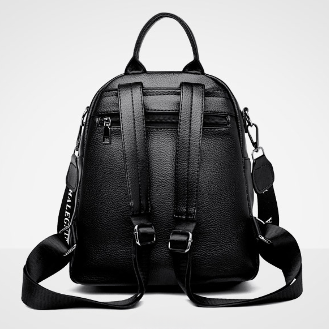 Trendy Soft Leather Unisex  Backpack