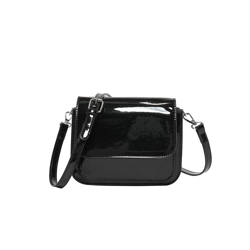 Texturized Small Bag Summer Women's Bag -style Simple Shoulder Bag Patent Leather Ginny Face Crossbody Bag