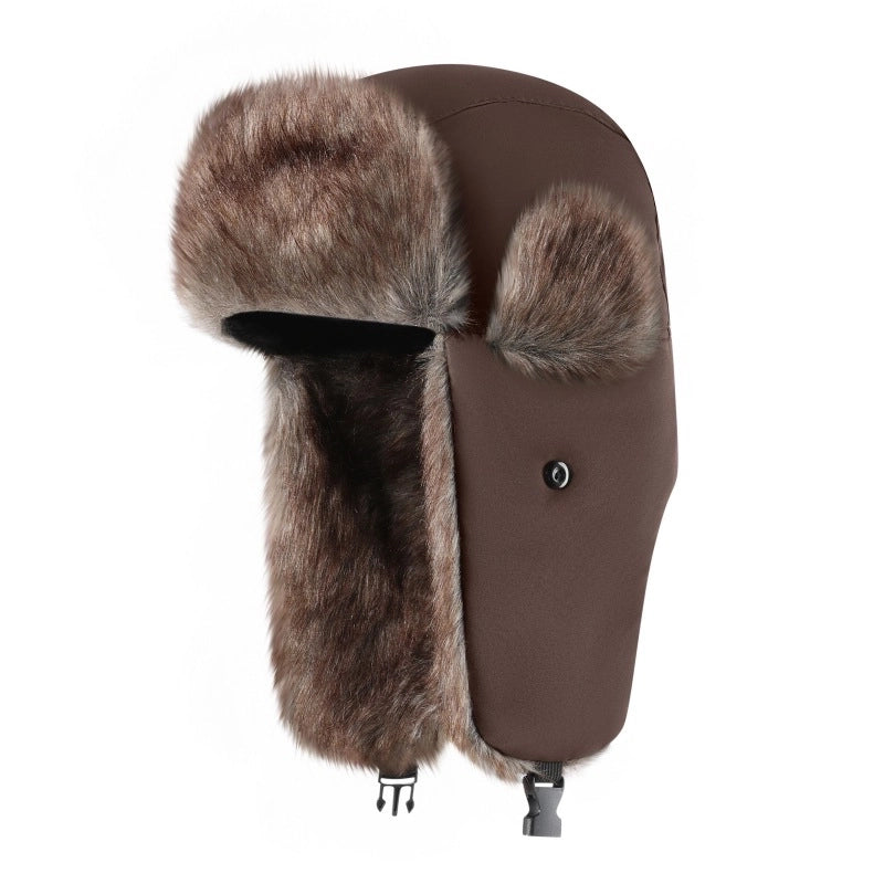New Korean Style Outdoor Waterproof Cloth Lei Feng Cap Provides Lei Feng Cap Men's Ear Protection Cap Winter Warm Ear Protection Cap