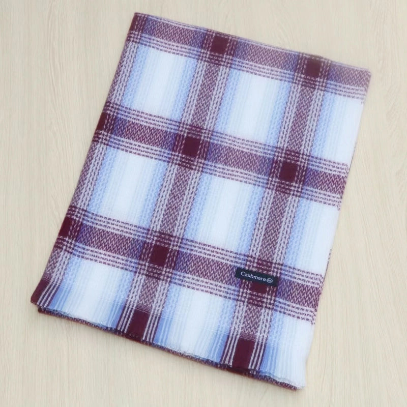 Soft Waxy Woven Plaid Cashmere Scarf Instagram Style Autumn And Winter New Arrival Retro Couple Warm Shawl Trendy