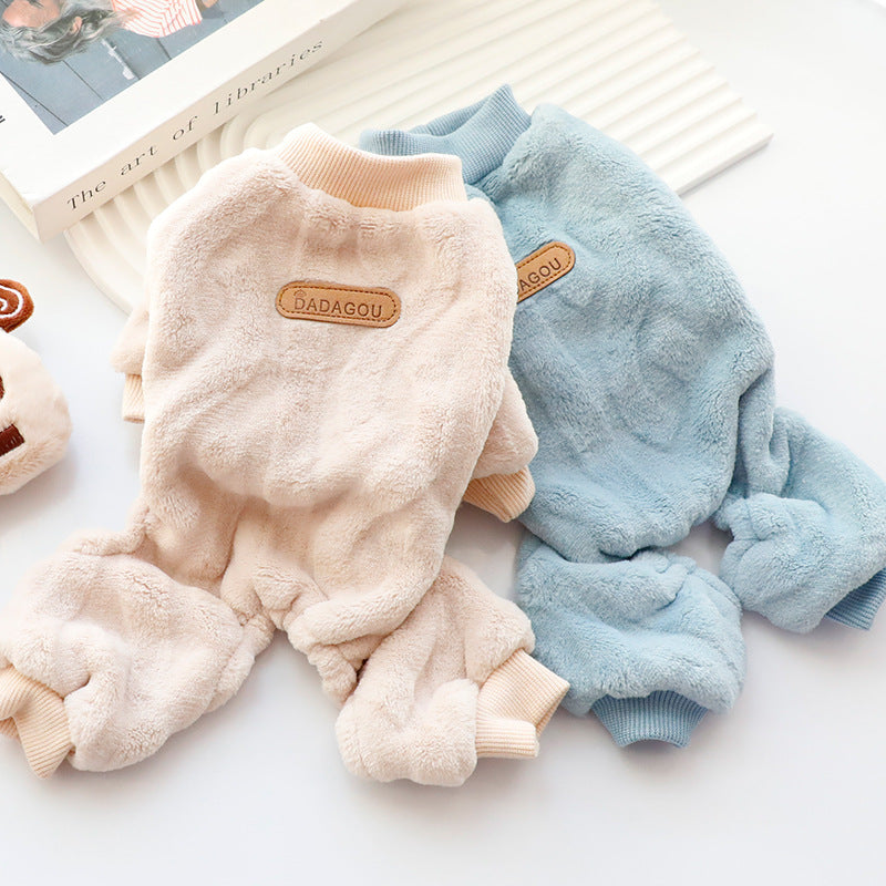 Flannel Warm Dog Jumpsuits Pajama