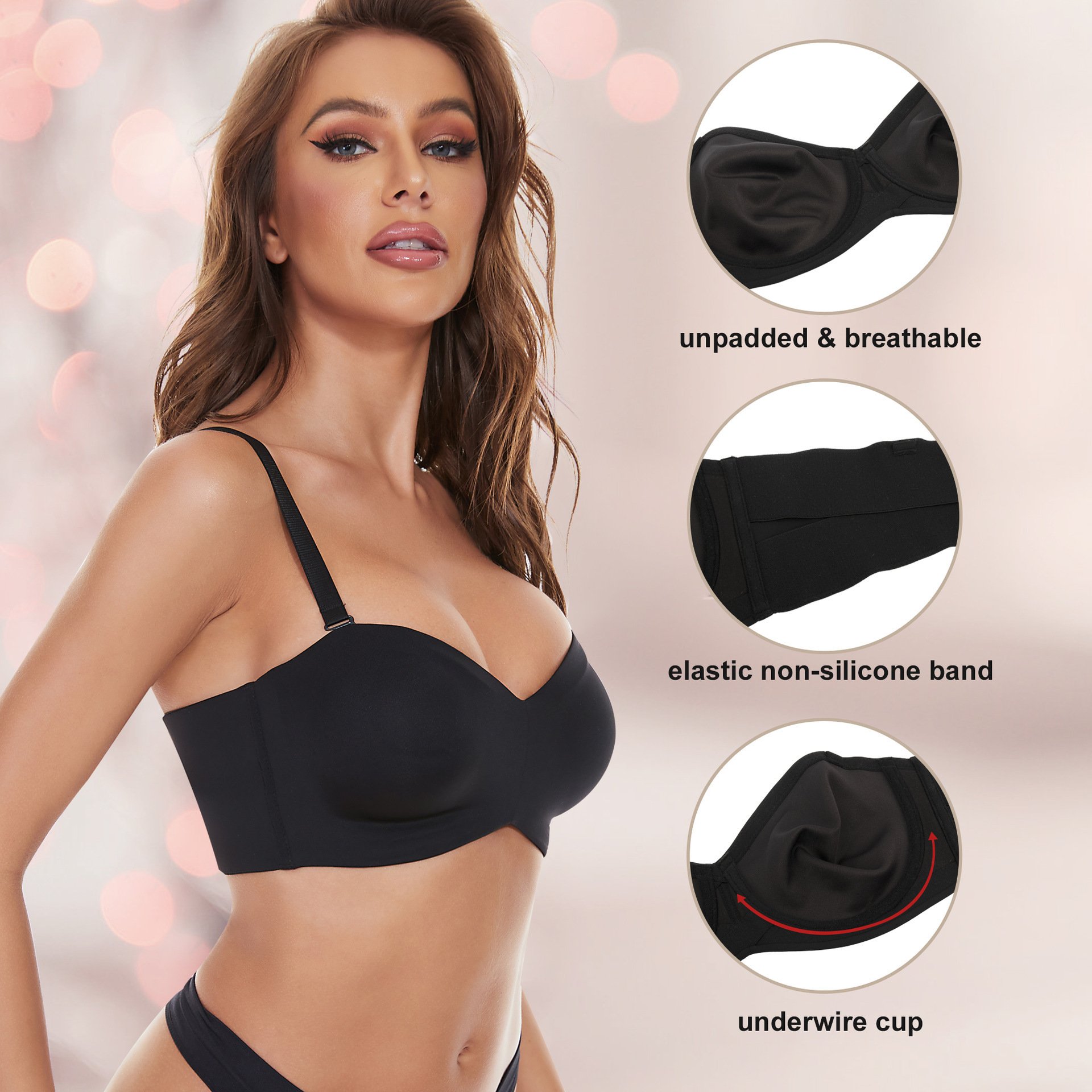 LAST DAY 49% OFF - Full Support Non-Slip Convertible Bandeau Bra (Buy 2 Free Shipping)