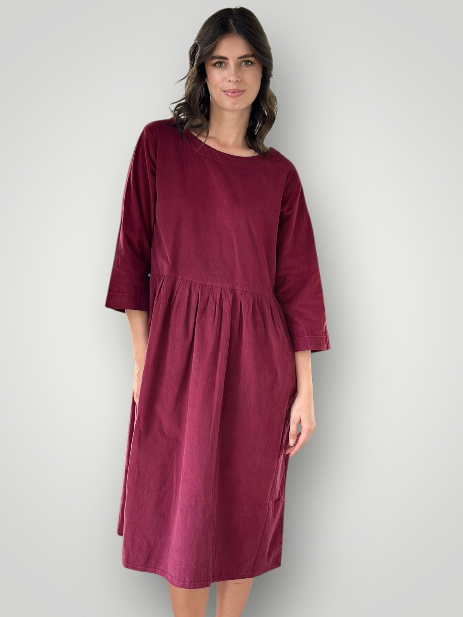 april dress - merlot wine cord