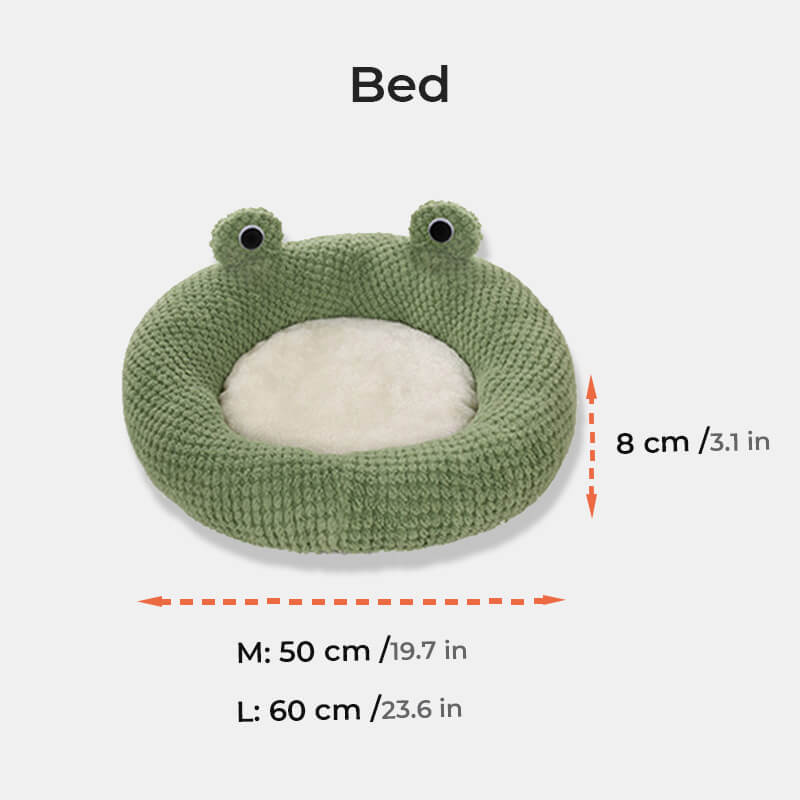 Adorable Frog Shape Wrapped Pet Bed Cat Cave