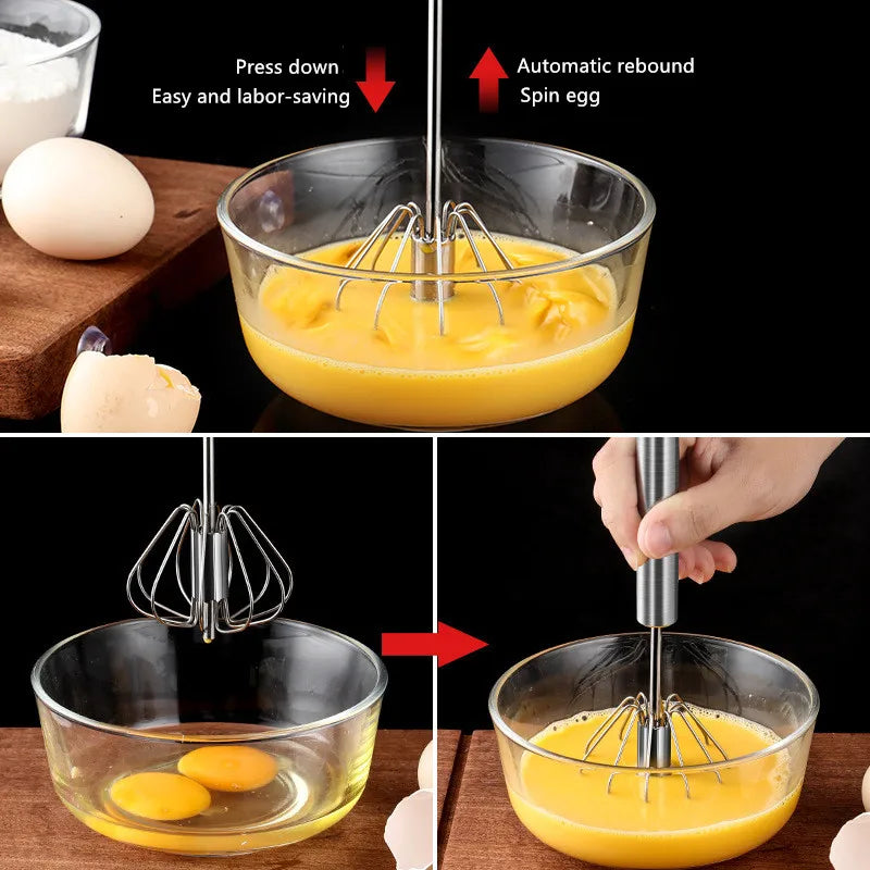 Stainless steel Semi-Automatic Whisk