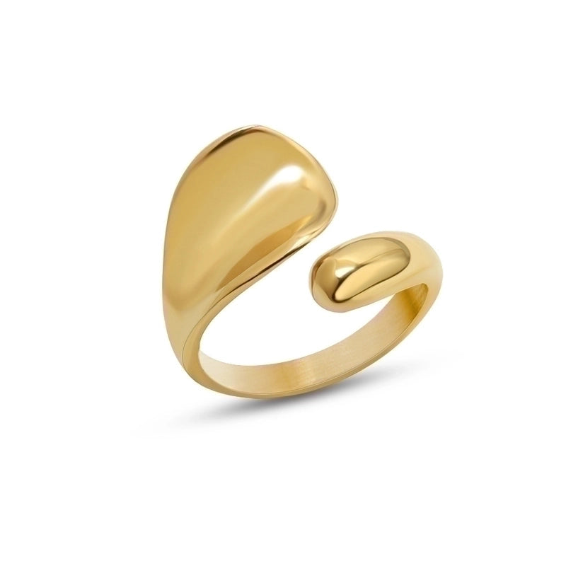 Geometric 304 Stainless Steel No Inlaid 18K Gold Plated Plating
