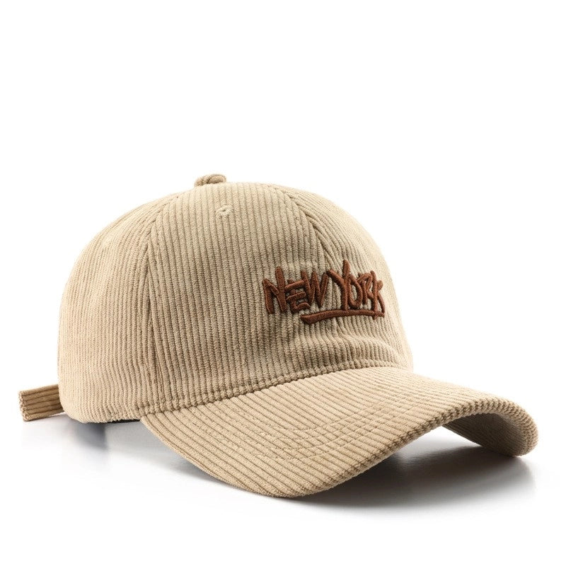 Unisex Vintage Style Minimalist Letter Embroidery Curved Eaves Baseball Cap