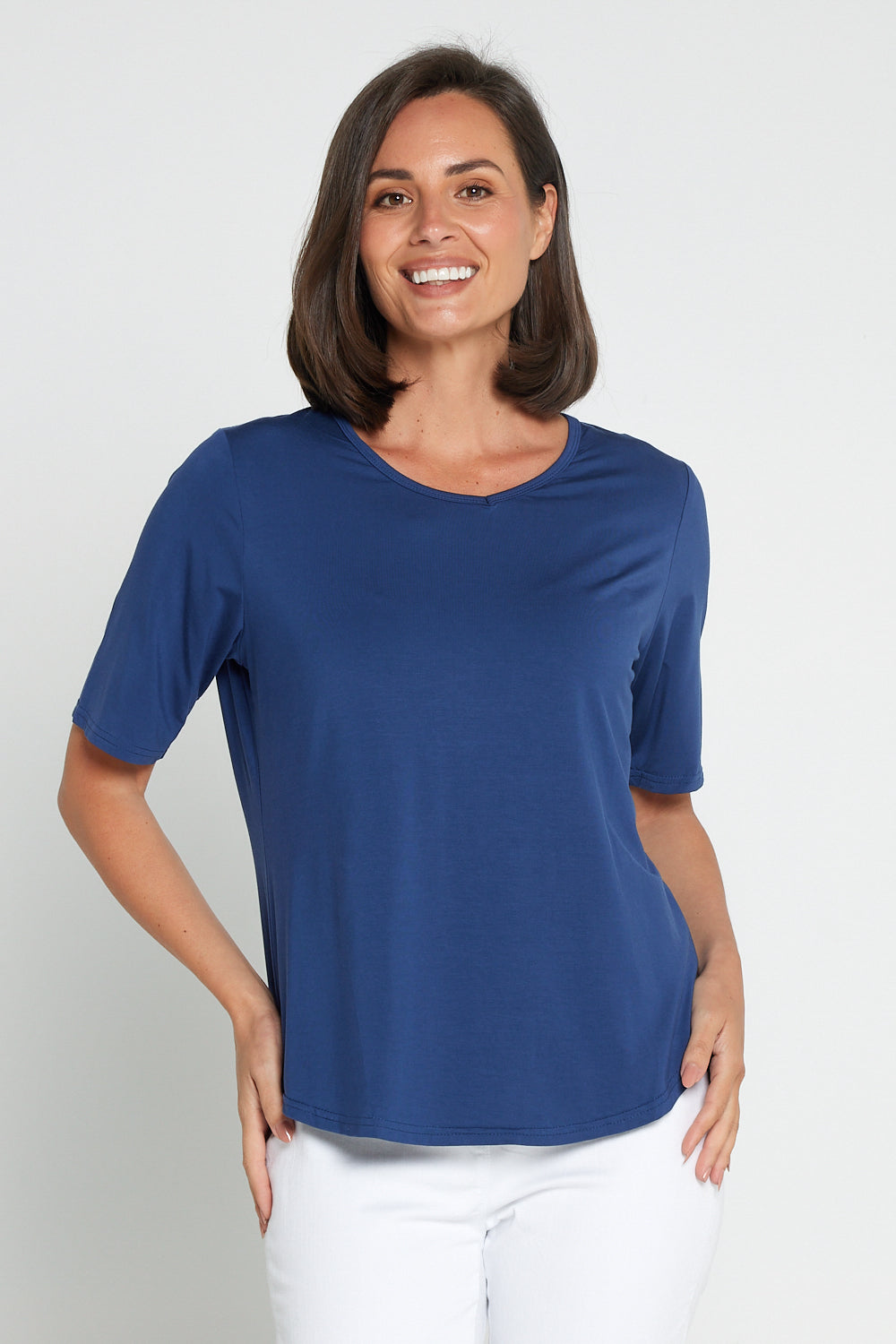 Belinda Modal Tee - Navy