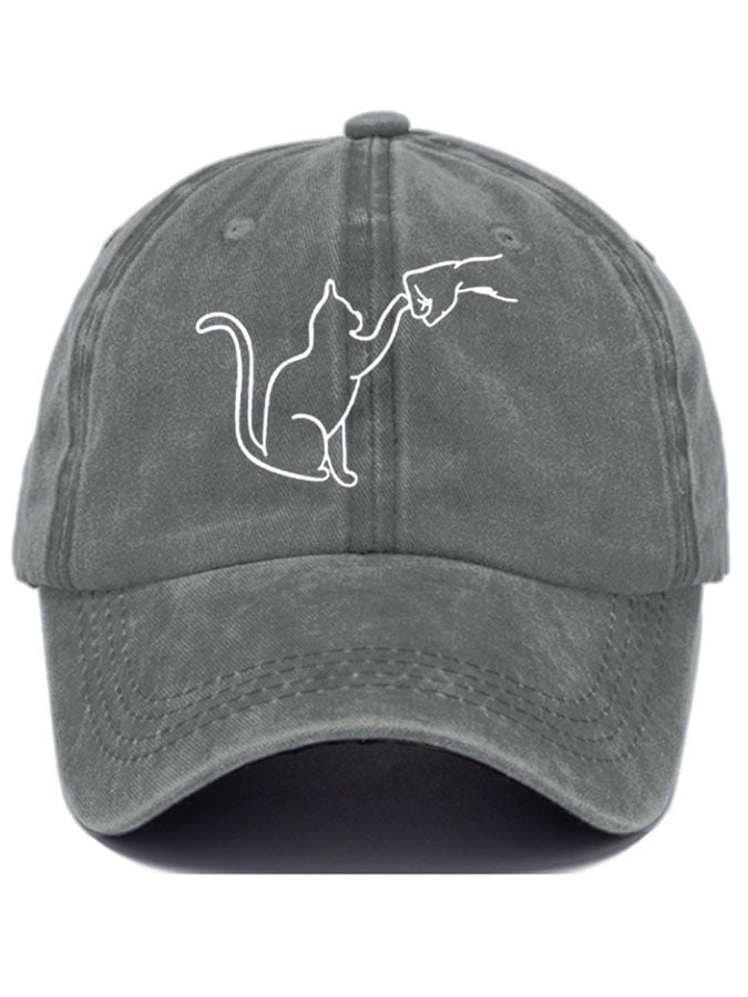 Cute Cat Printed Hat