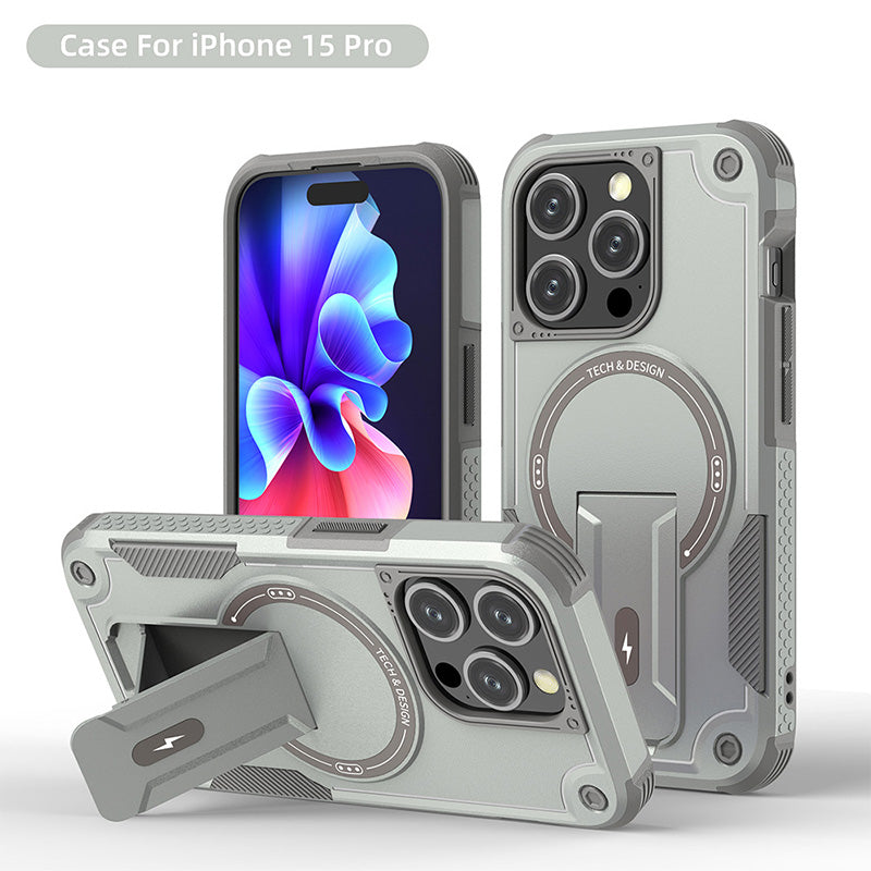 Invisible Bracket Mecha Style Mobile Phone Case for iphone