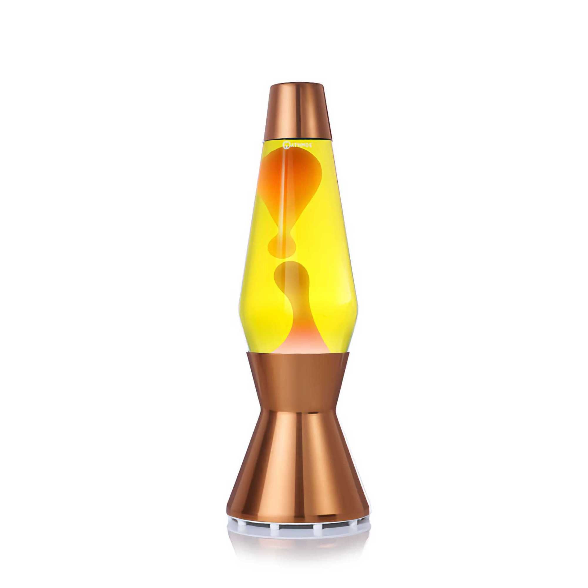 Copper lava lamp. Yellow/Orange