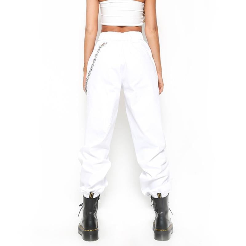 Tapered High Waisted Work Trousers