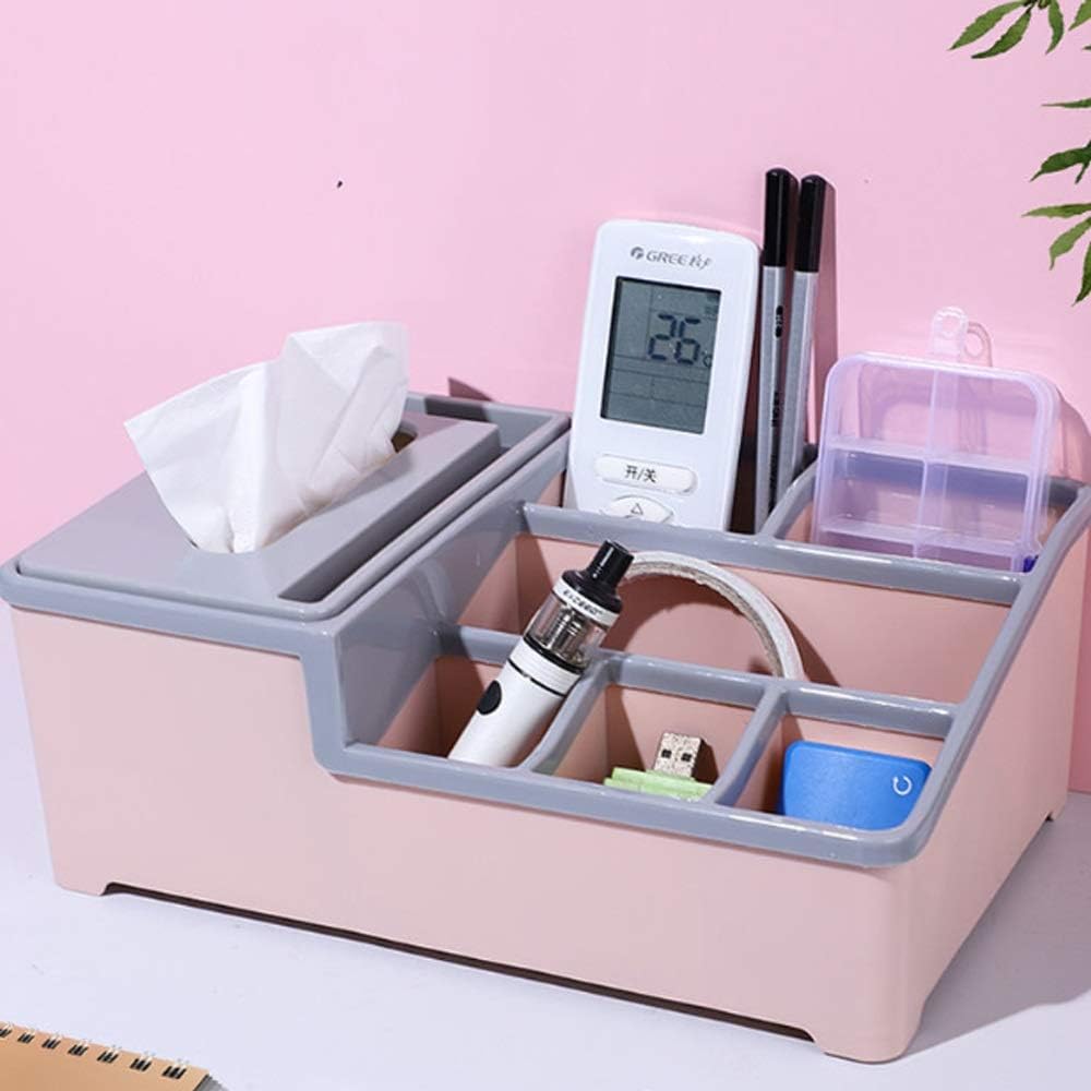 Desktop Plastic Napkin Holder. Multifunctional Tissue Box Phone Holder Stand. Wipes Case Desk Organizer