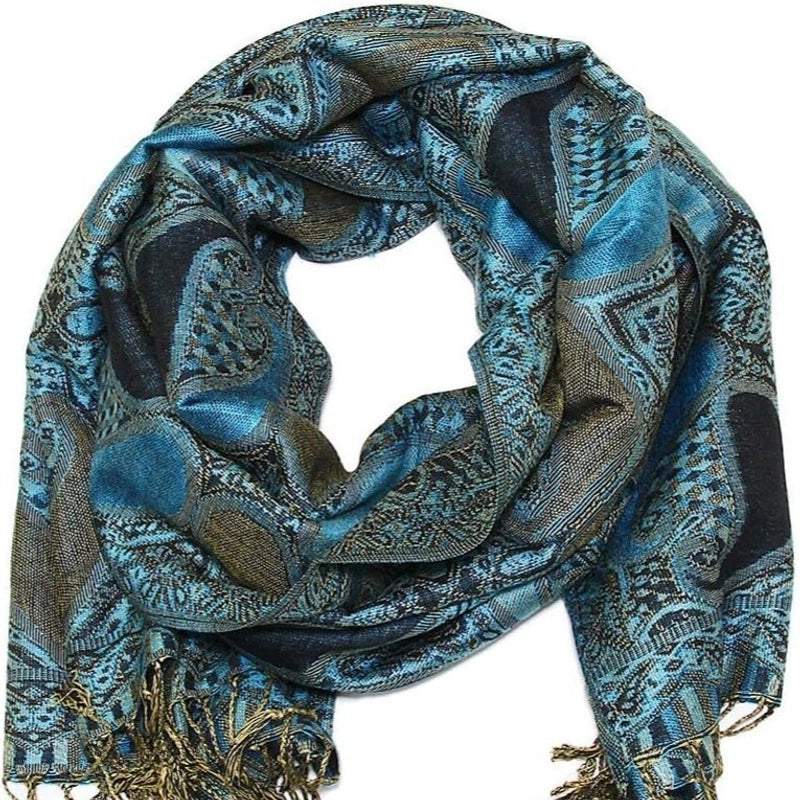 Pashmina Scarf Jacquard Tassel Spring And Summer Long Scarf Women's Double-sided Scarf Air Conditioning Large Shawl